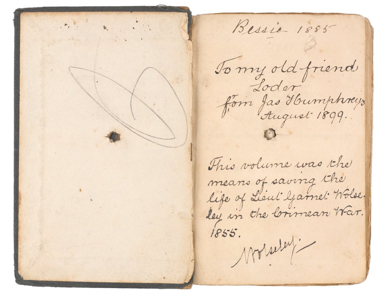 French and English grammar book belonging to Lieutenant Garnet Joseph Wolseley by English School
