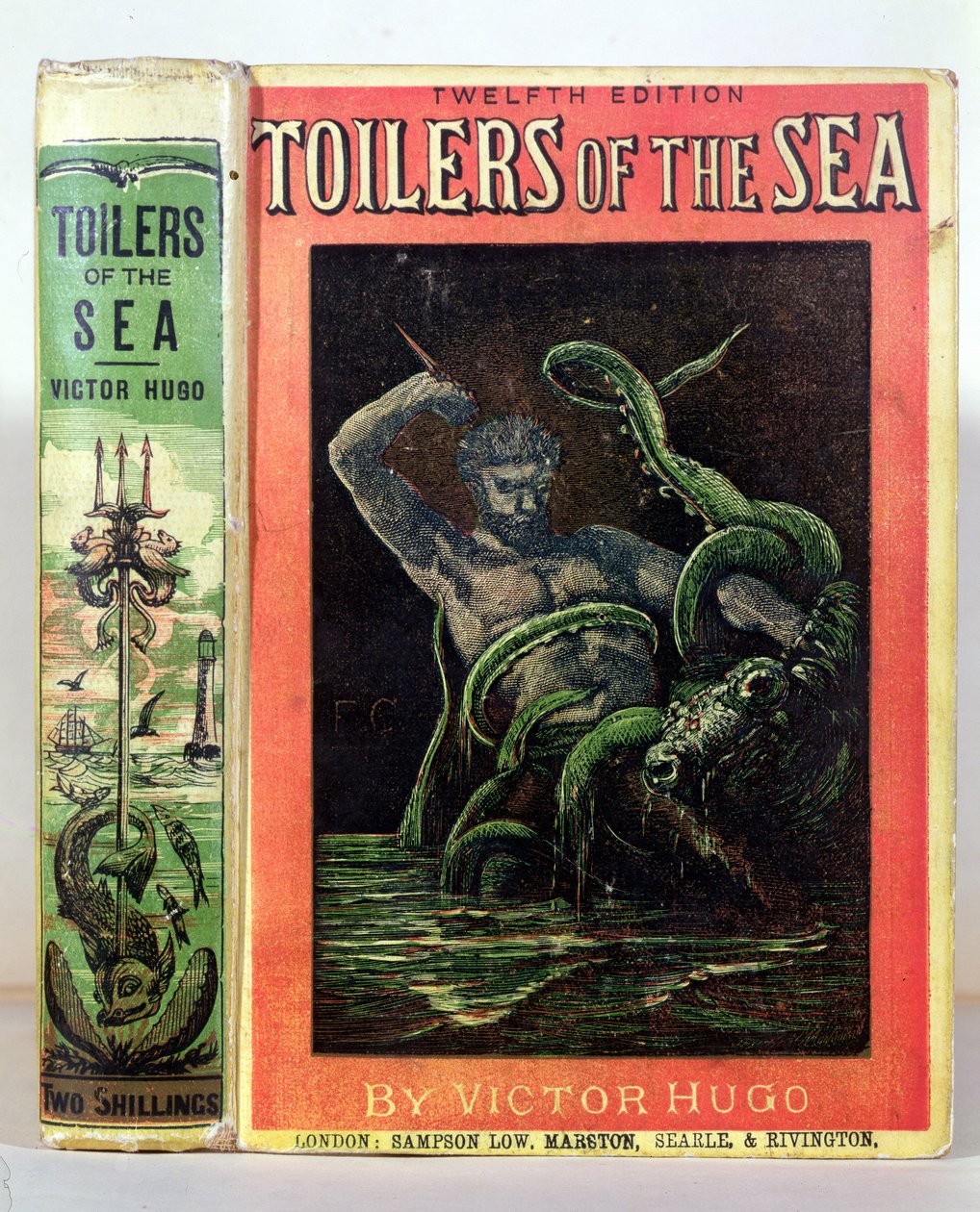 Front cover of The Toilers of the Sea by Victor Hugo published in London, 1881 by English School