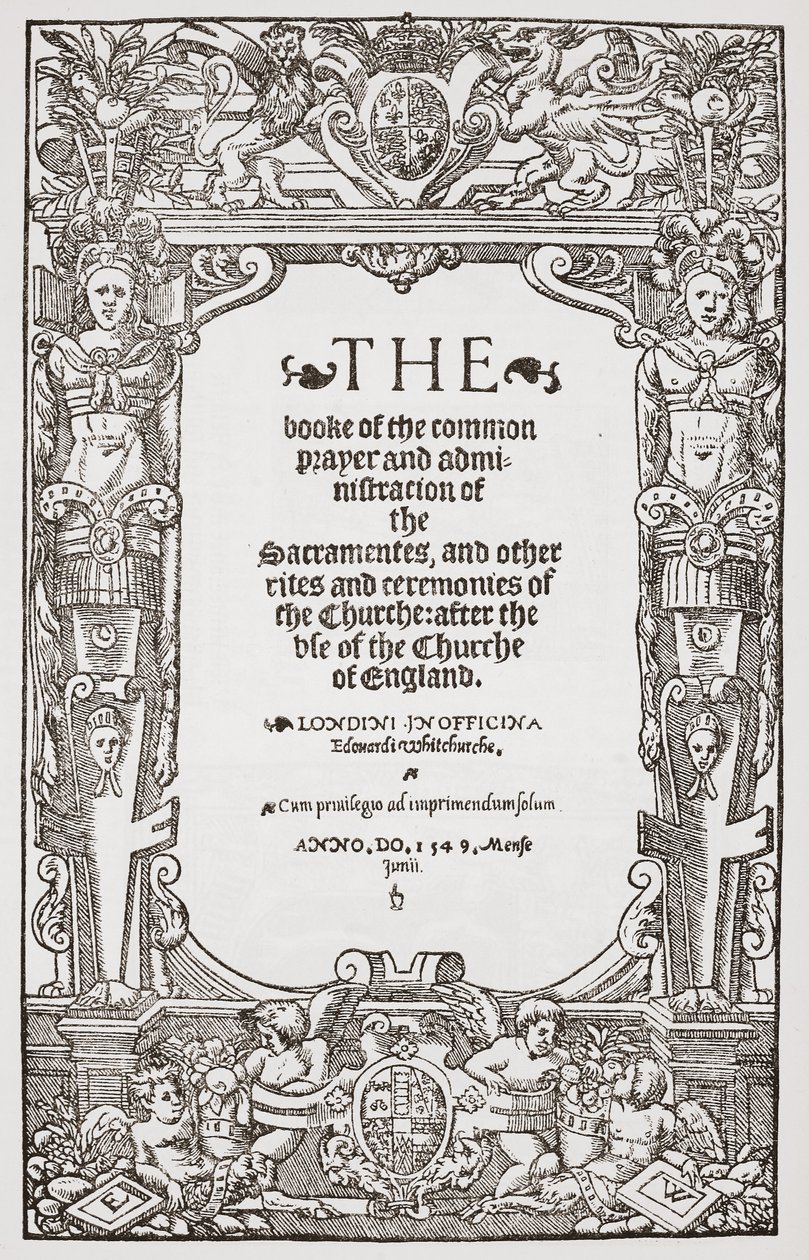 Frontispiece, The Book of Common Prayer, 1549 by English School
