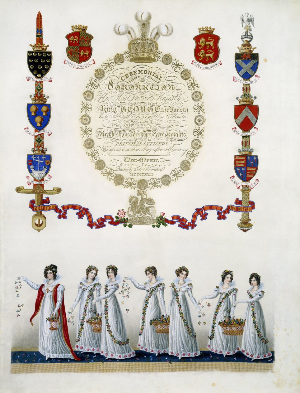 Frontispiece, from "Ceremonial of the Coronation of his Most Sacred Majesty King George the Fourth", by John Whittaker, 1823 by English School