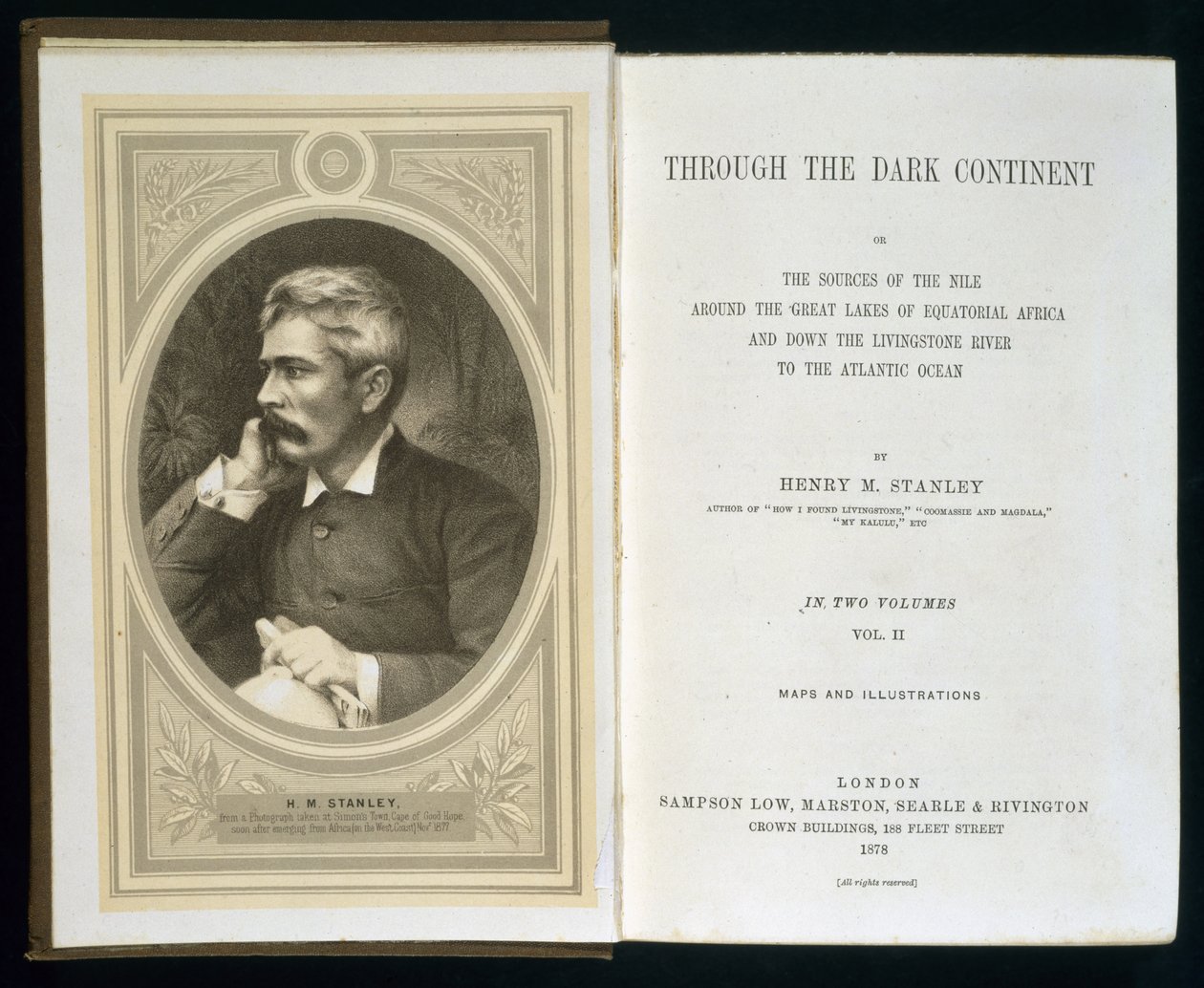Frontispiece to Through the Dark Continent by Henry M. Stanley, Published 1878 by English School