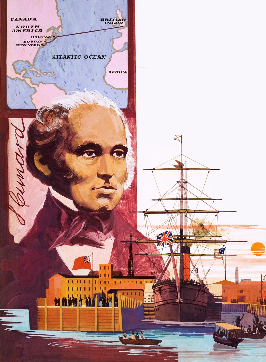 Full Steam Ahead, Atlantic Passenger Ship Pioneer Samuel Cunard by English School