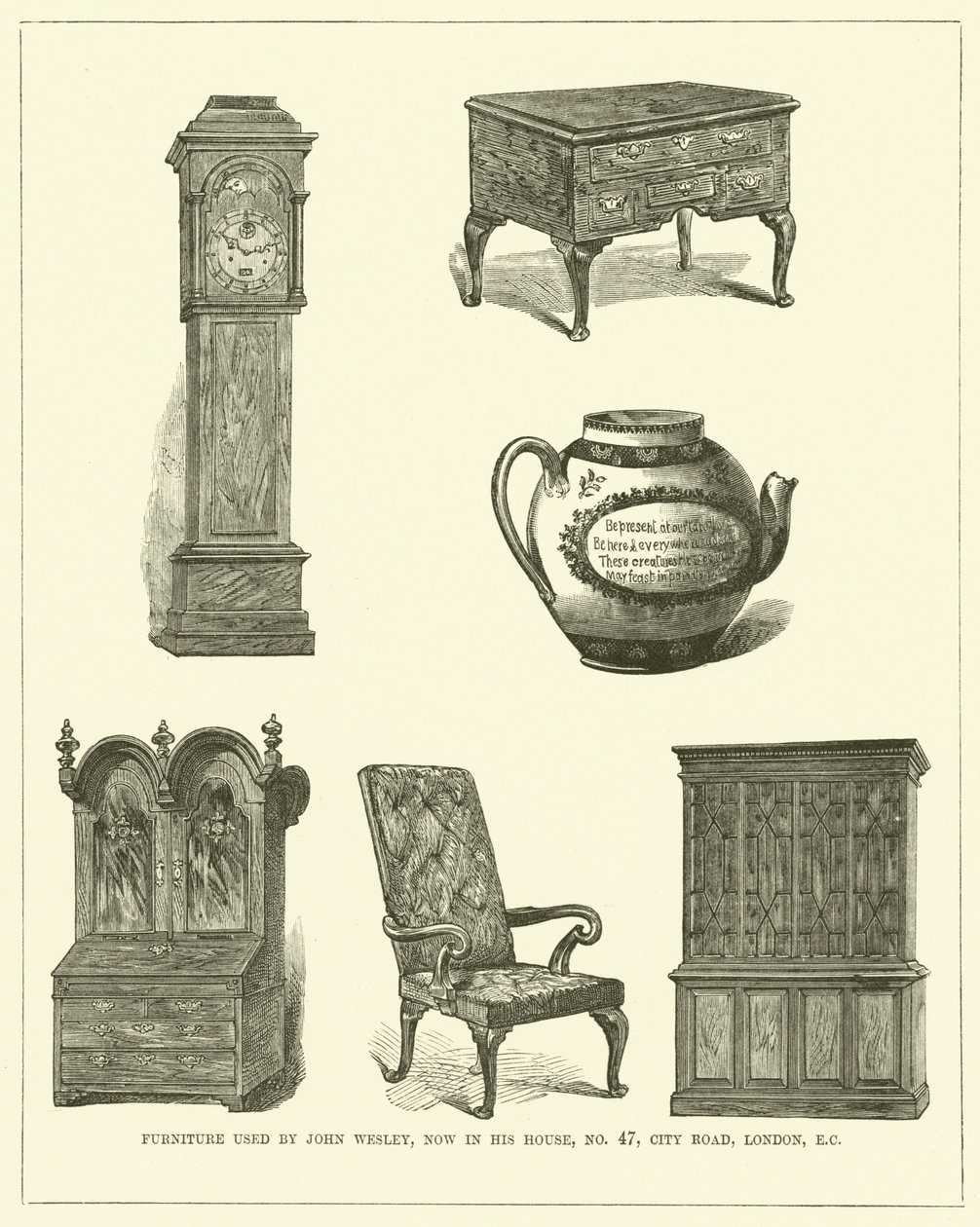 Furniture Used by John Wesley, Now in His House, No 47, City Road, London, EC by English School