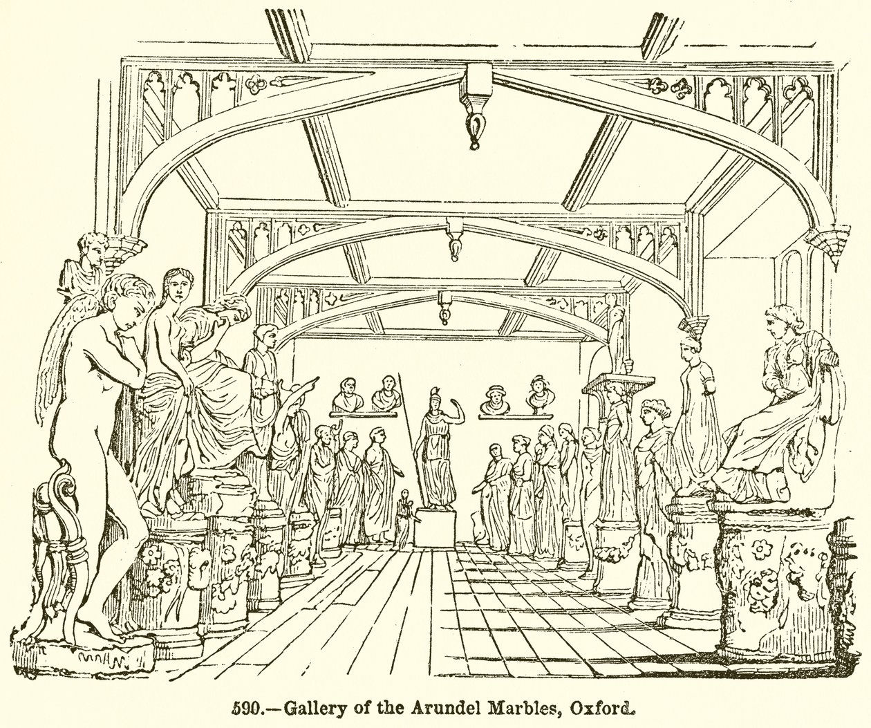 Gallery of the Arundel Marbles, Oxford by English School