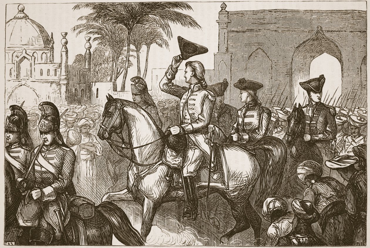 General Goddard Entering Surat, Illustration from Cassell