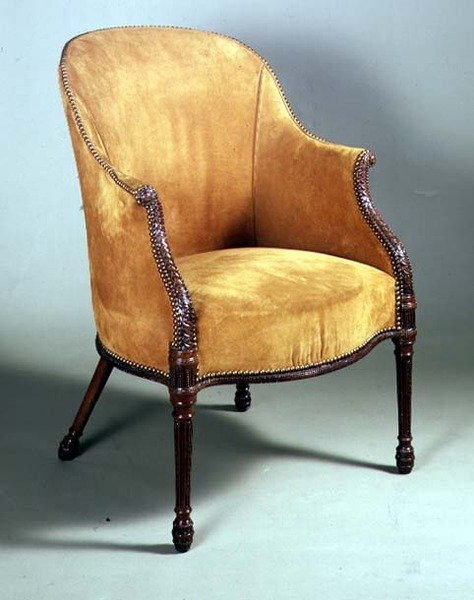 George III bergere chair, late 18th century by English School