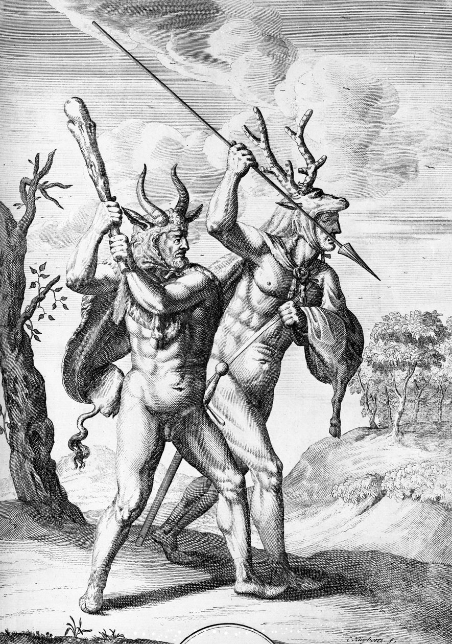 Germans, illustration from The Commentaries of Caesar translated into English by William Duncan, engraved by Cornelis Huyberts, published 1753 by English School