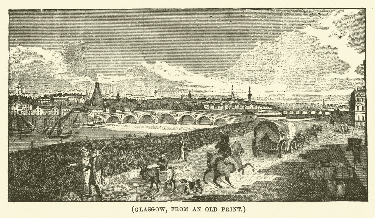 Glasgow, from an Old Print by English School