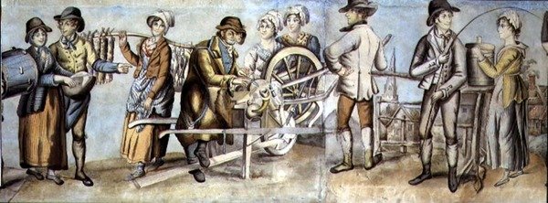 Going to the Fair (detail) by English School