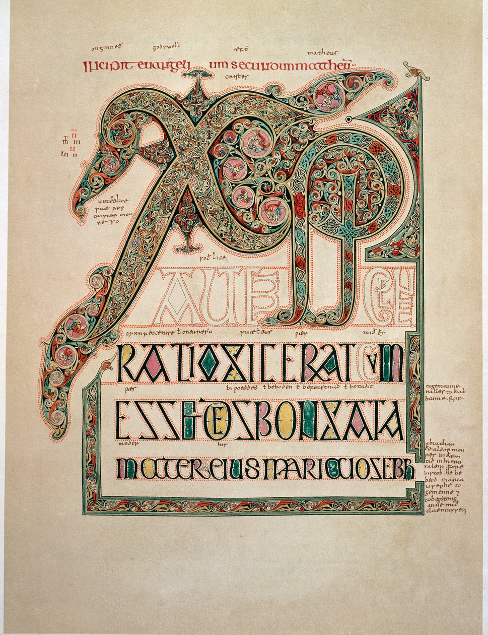 Gospel According to St. Matthew, Page of the Second Incipit by English School