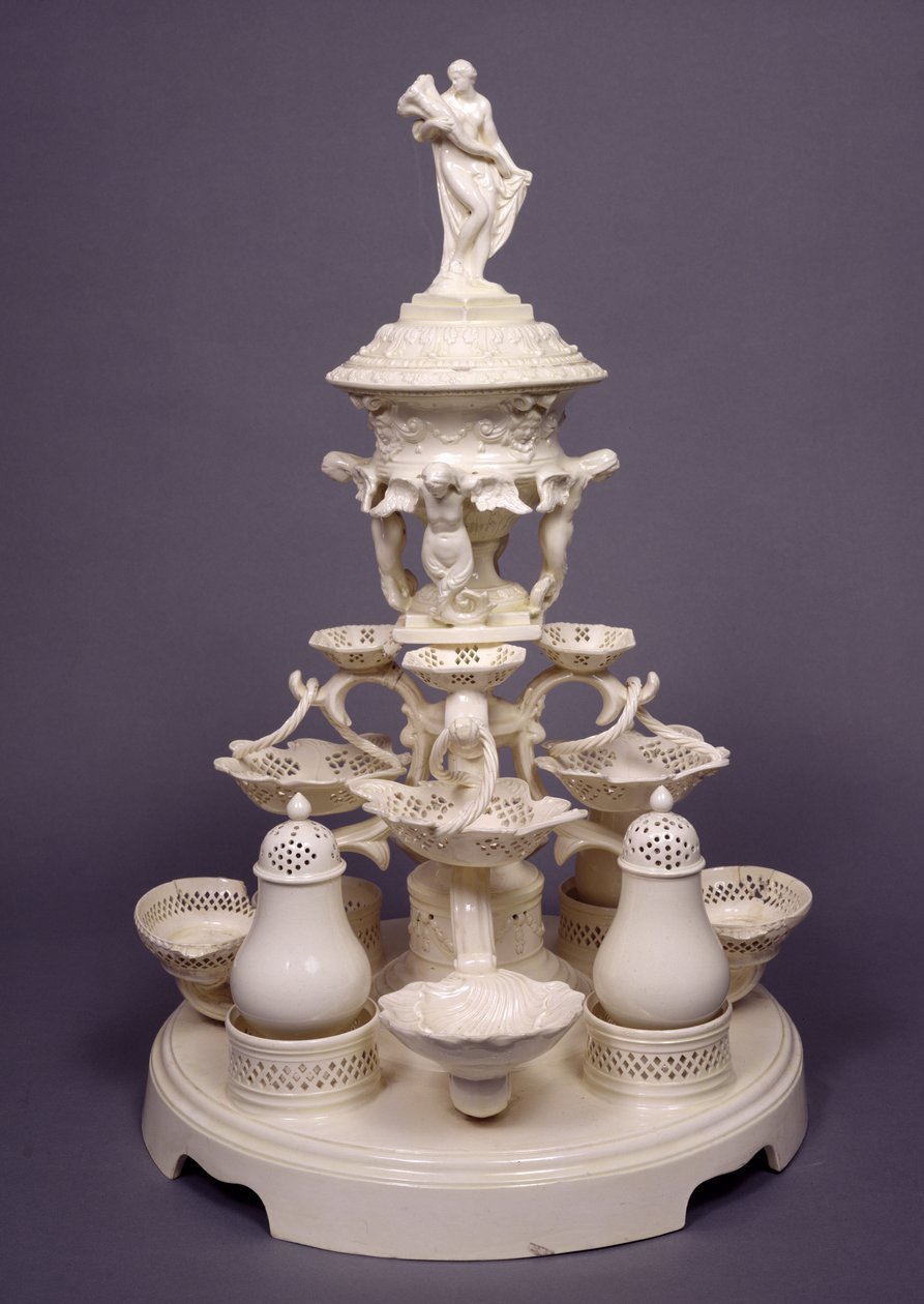 Grand Plat de Menage or, table centrepiece, Leeds Pottery, c.1780 by English School
