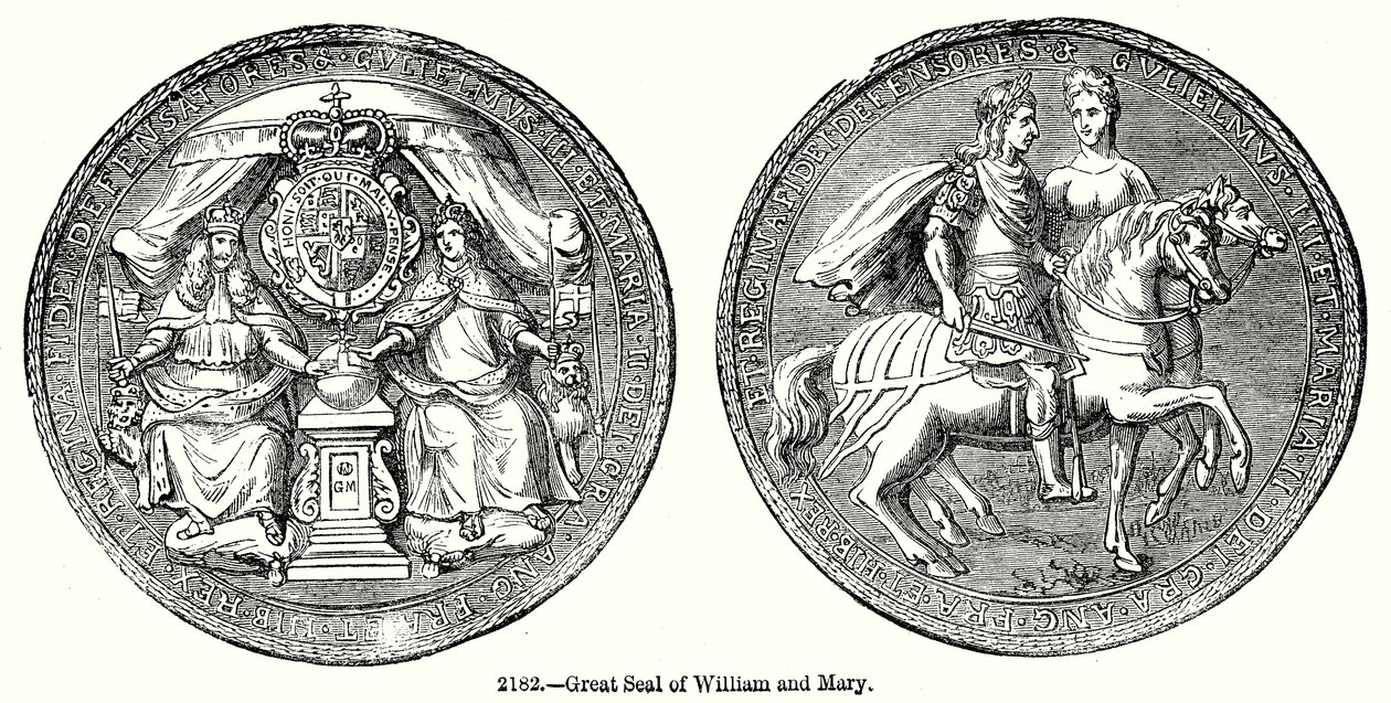 Great Seal of William and Mary by English School