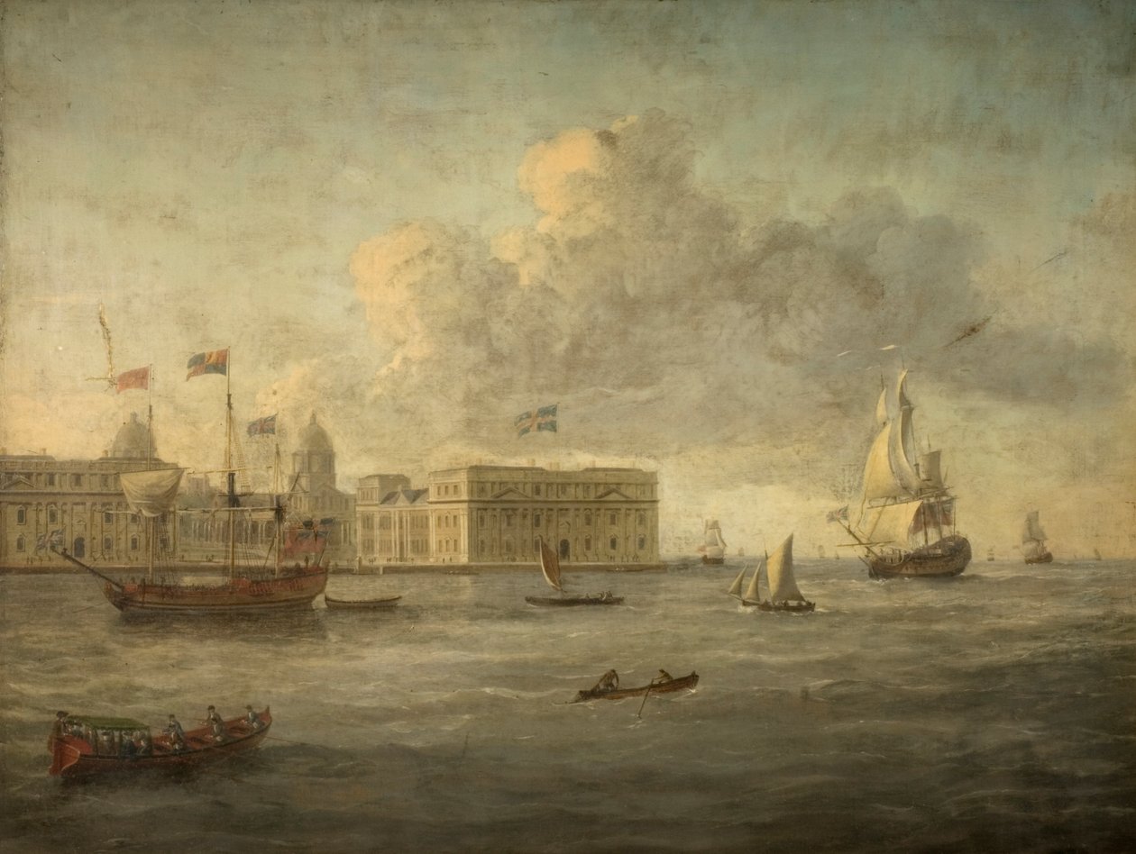 Greenwich Hospital, Off Which Lies the Royal Yacht by English School