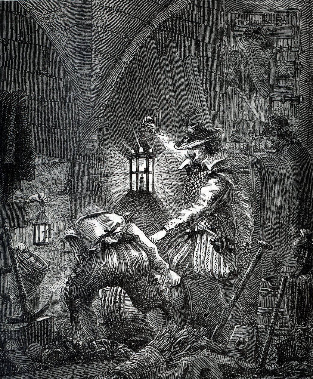Gunpowder Plot: Conspiracy of Catholics (engraving) by English School