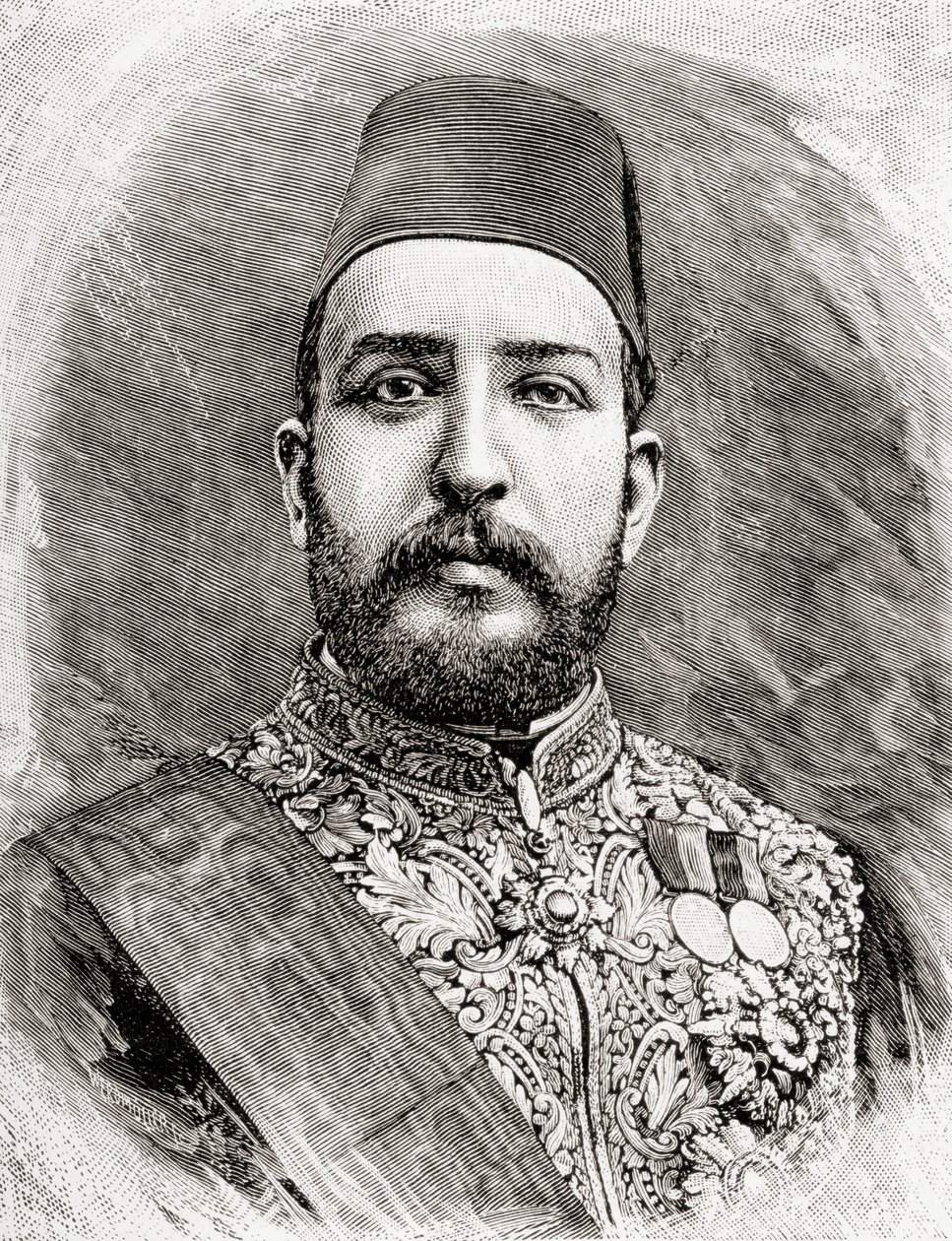 HH Muhammad Tewfik Pasha, Tawfik of Egypt, 1890 by English School