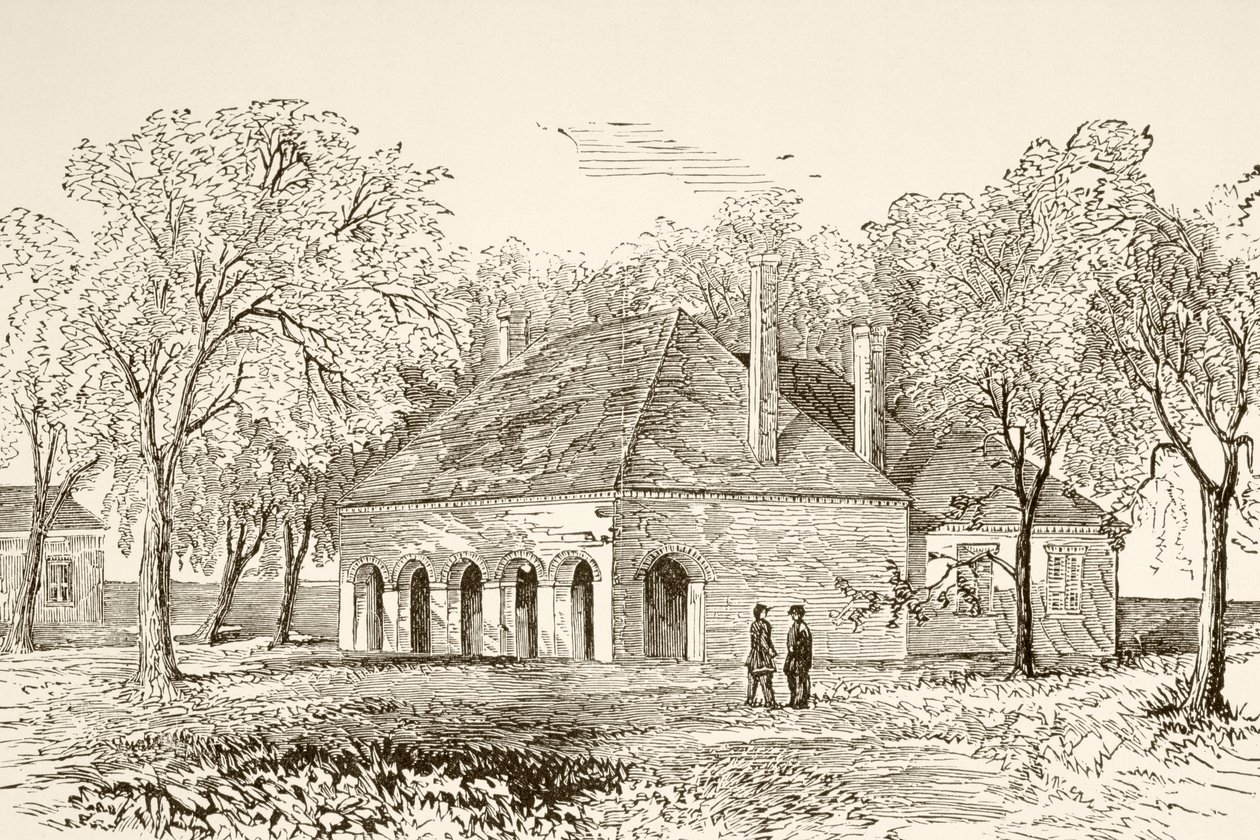 Hanover Court House, Virginia by English School