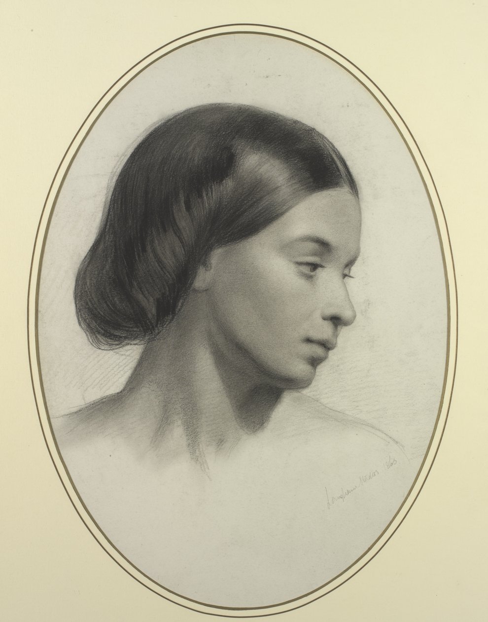 Head of a Girl, 1860 by English School