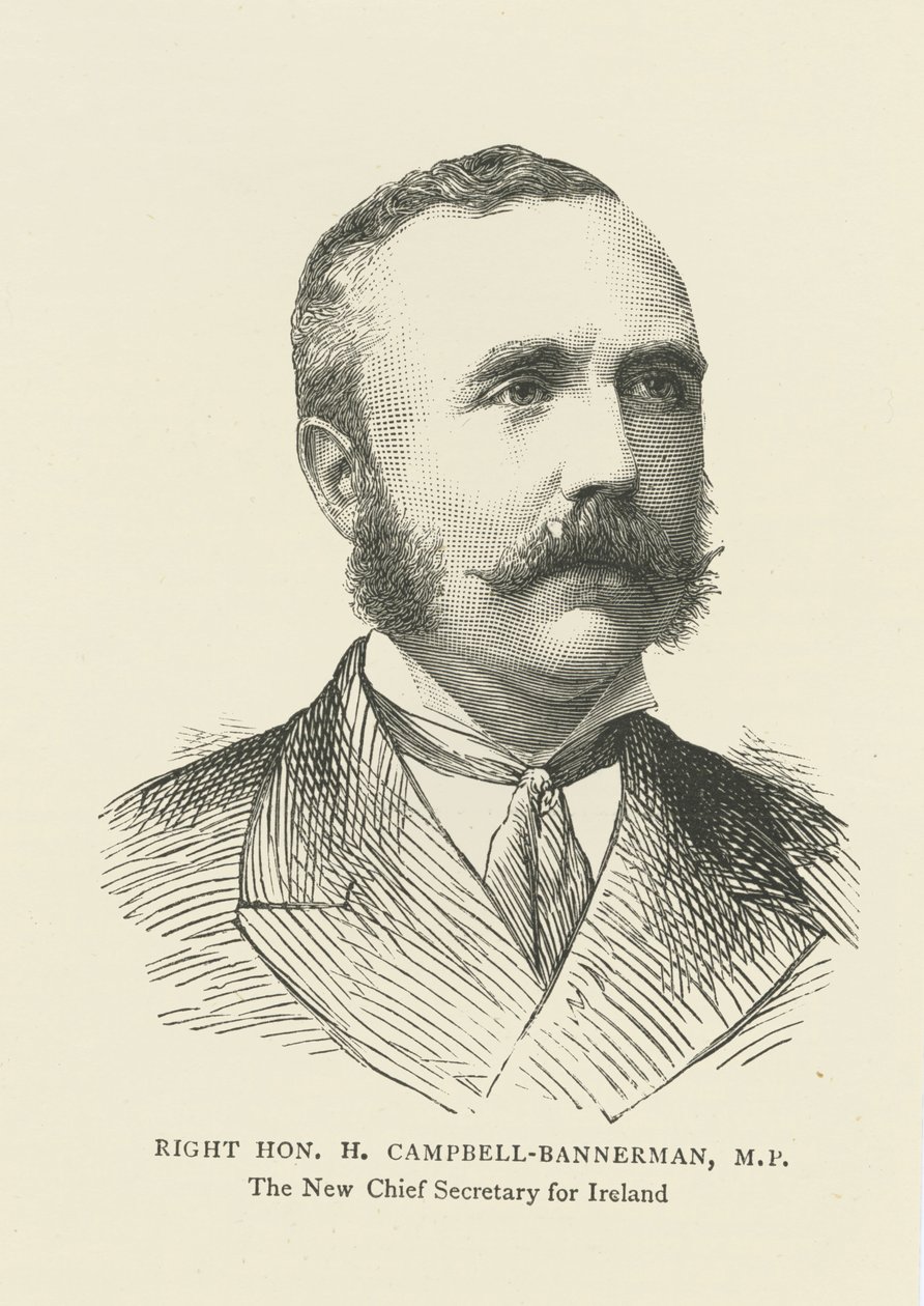 Henry Campbell-Bannerman as Chief Secretary for Ireland (engraving) by English School