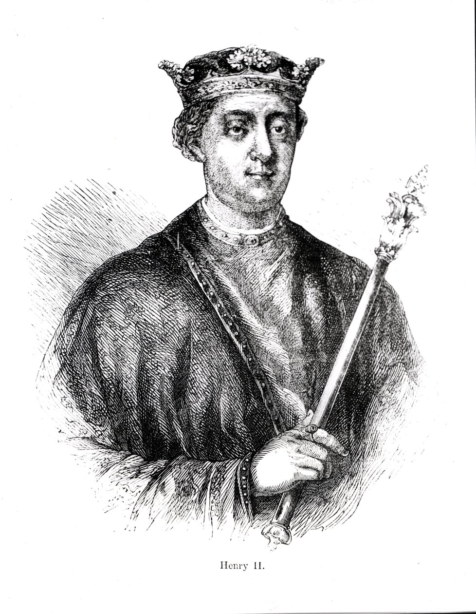 Henry II (1133-89) (engraving) by English School