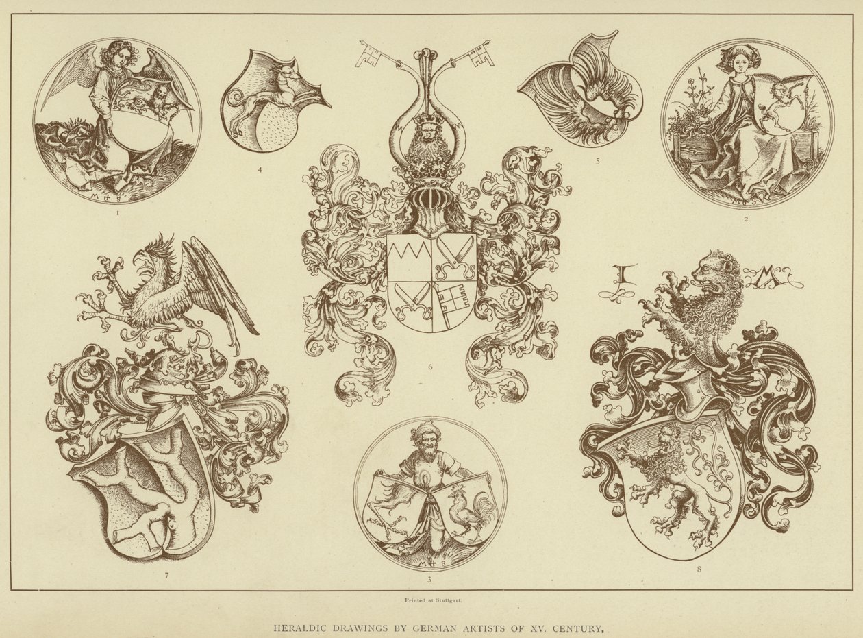 Heraldic Drawings by German Artists of 15th Century by English School