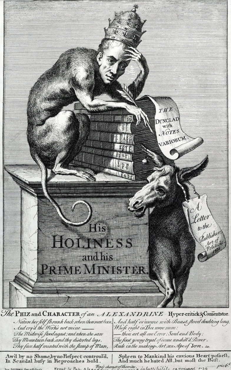 His Holiness and His Prime Minister, 1729 by English School
