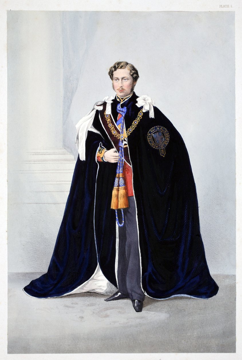 His Royal Highness, Albert Edward, Prince of Wales, from A Memorial of the Marriage of Edward VII and Alexandra of Denmark by English School