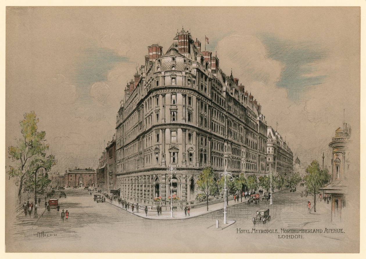 Hotel Metropole, Northumberland Avenue, London by English School