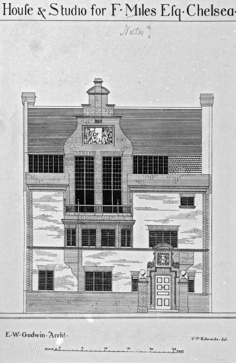 House and Studio for F. Miles Esq., Chelsea, Illustration from 
