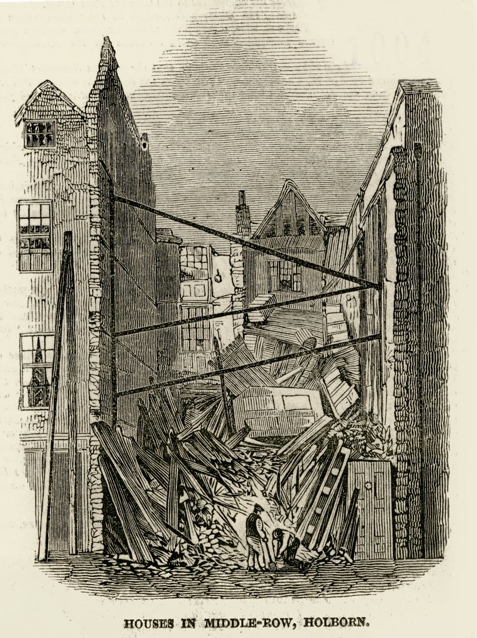 Houses in Middle-Row Holborn by English School