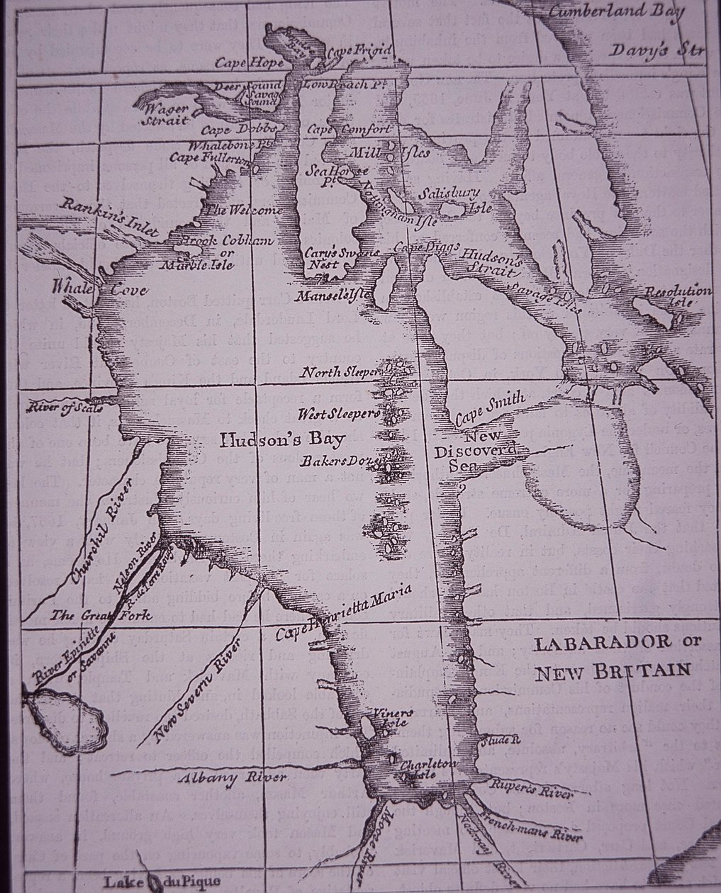 Hudson Bay Company, Map of Hudson Bay Published in 1744 by English School