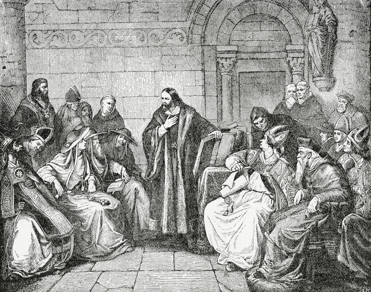 Huss Before the Council, 1882 by English School