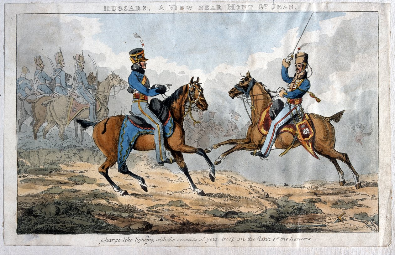 Hussars, A View Near Mont St Jean by English School