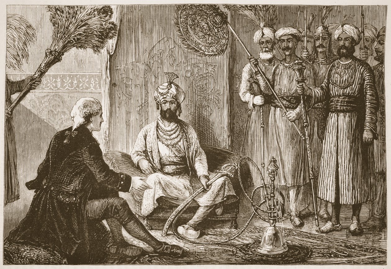 Hyder Ali and the Missionary, Illustration from Cassell