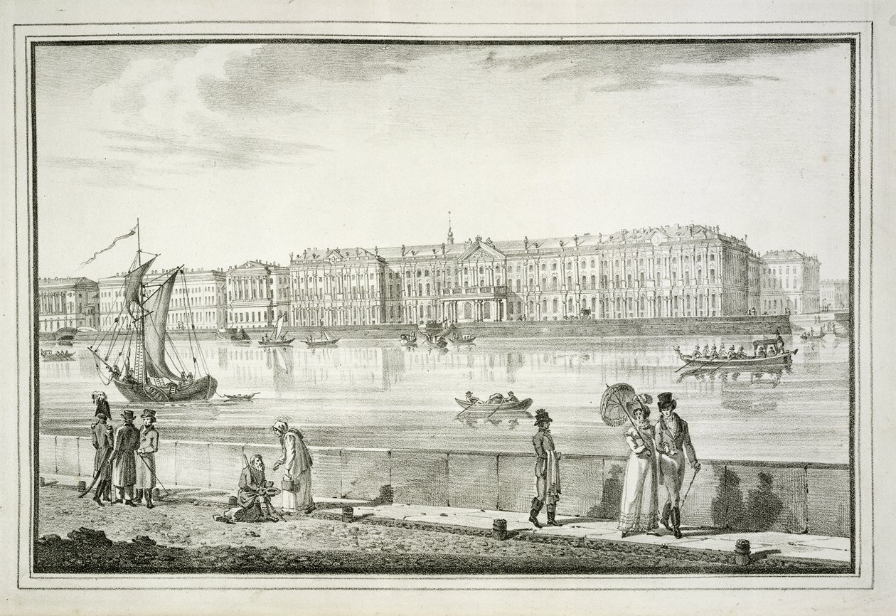 Imperial Winter Palace, St. Petersburg by English School