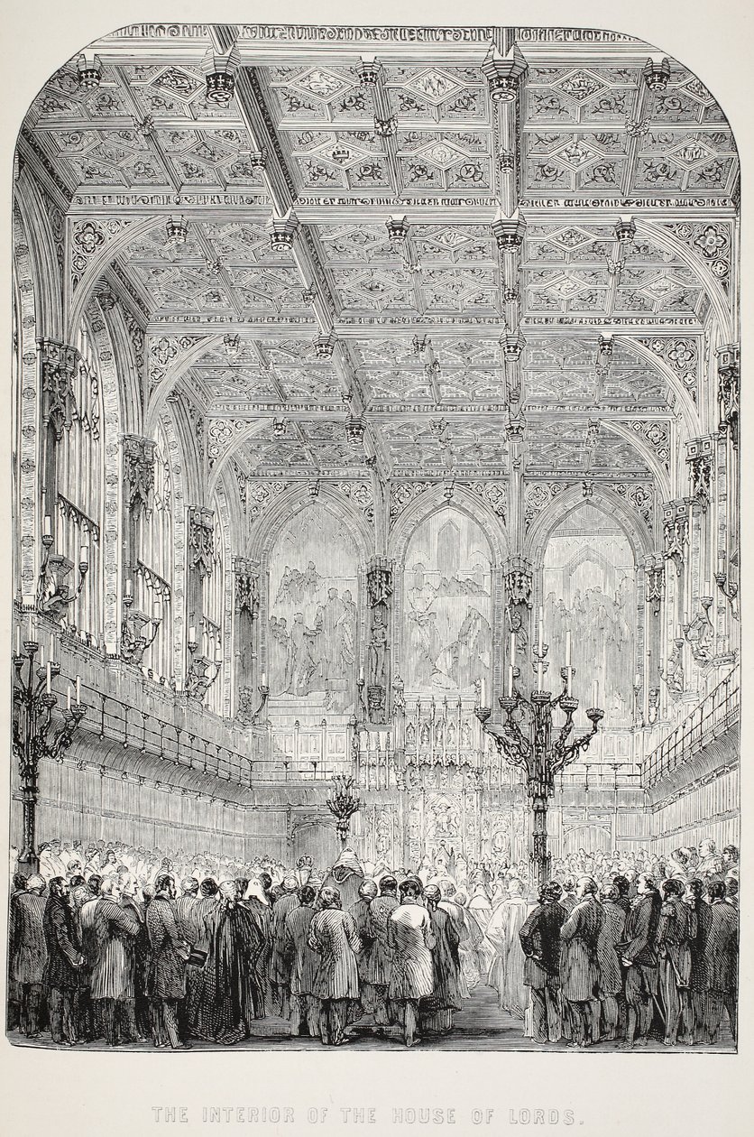 Interior of the House of Lords by English School