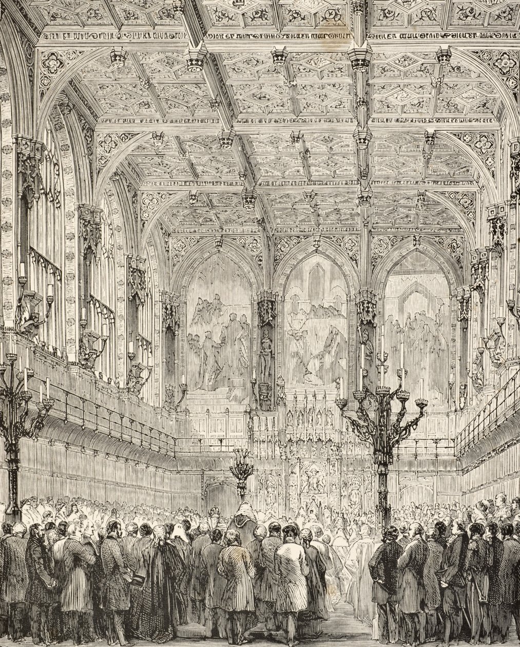 Interior of the House of Lords by English School