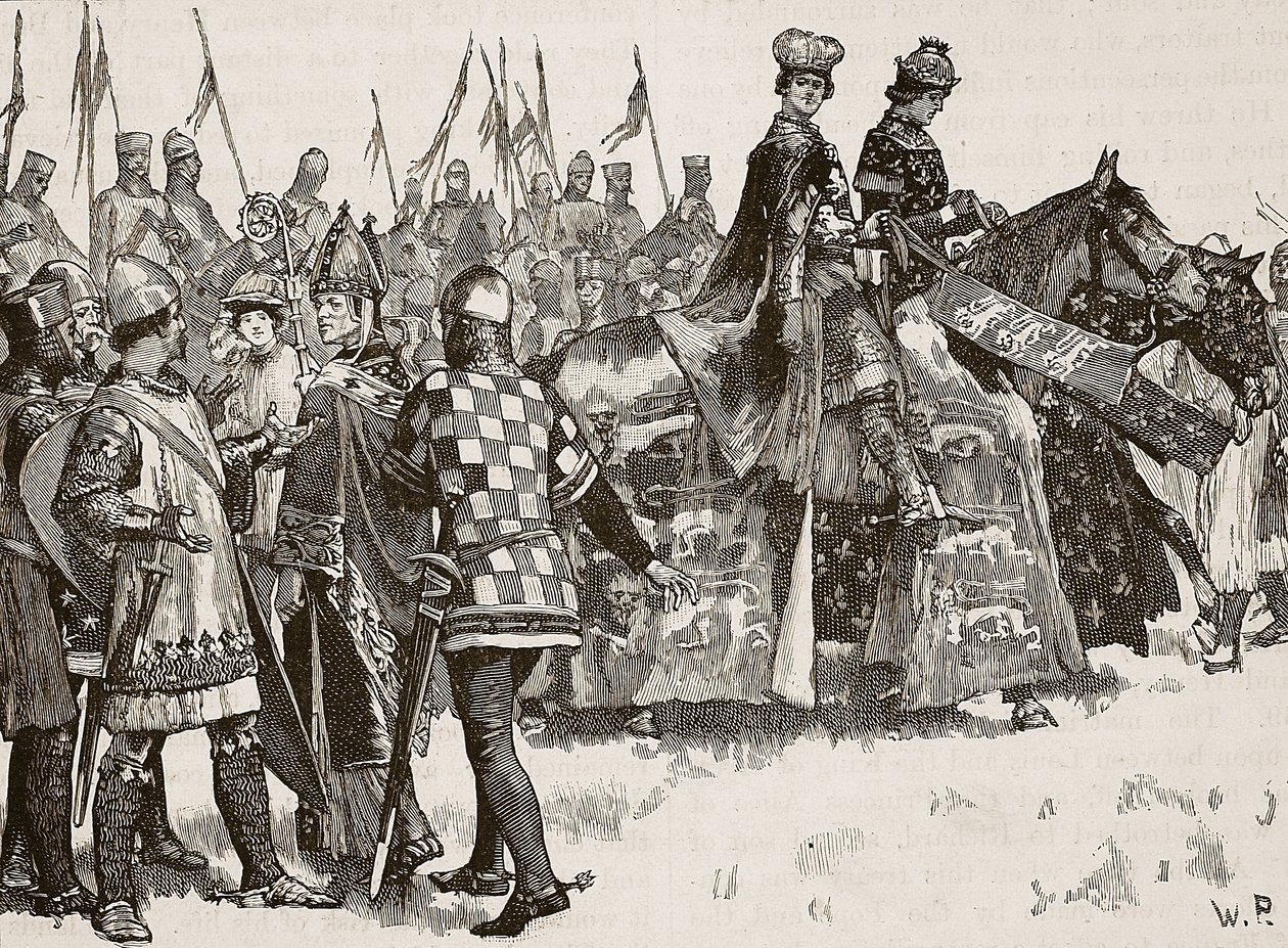 Interview between Becket and King Henry (Illustration from Cassell