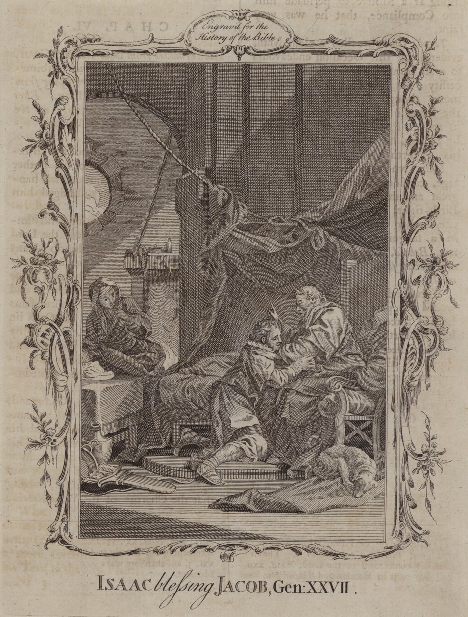 Isaac Blessing Jacob by English School