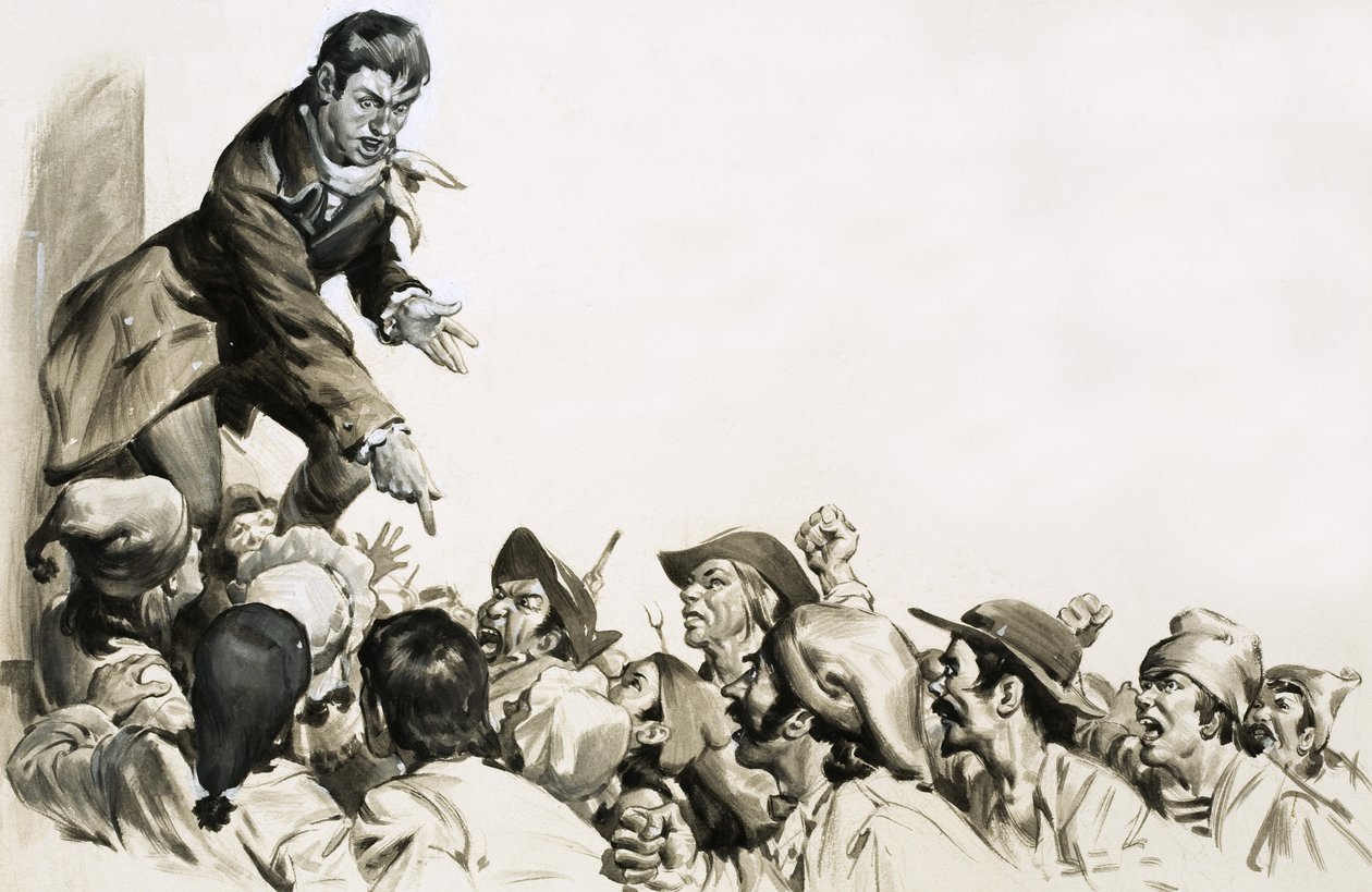 Jean Paul Marat Aroused Hatred in the Hearts of the Paris Mobs by English School
