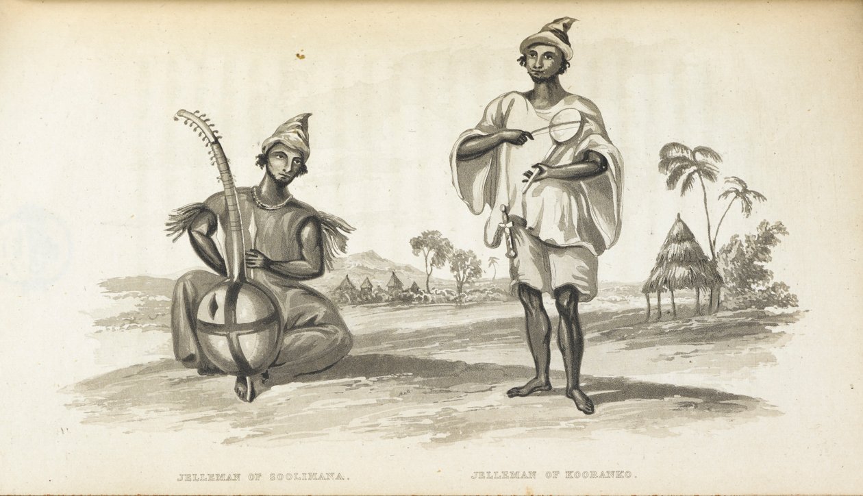Musicians of West Africa, illustration from 