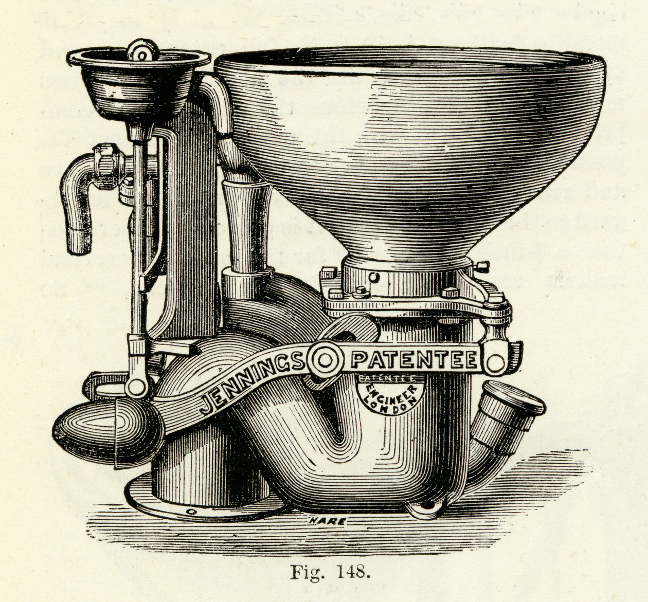 Jennings Improved Bramah Valve Closet, 1870 by English School