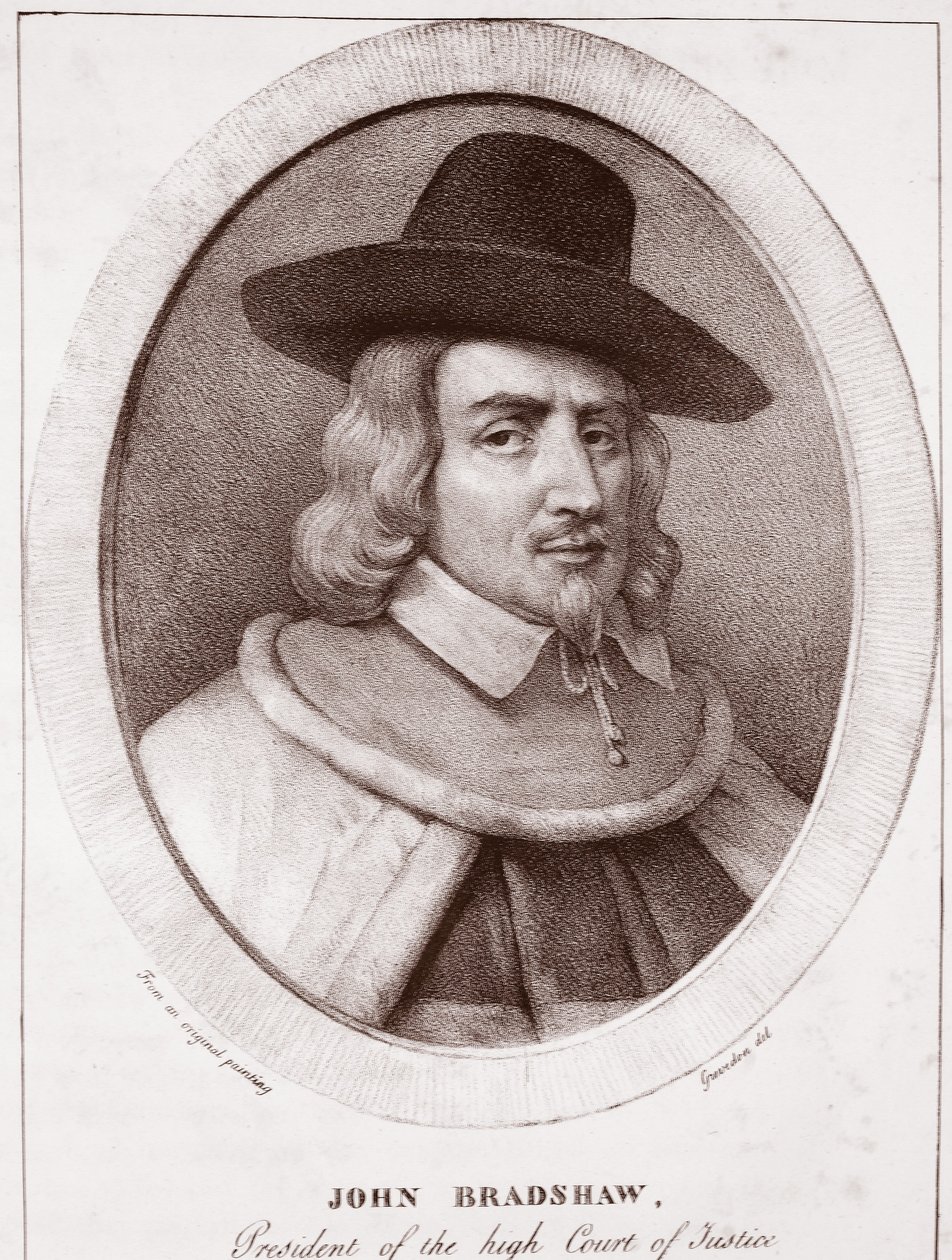John Bradshaw, engraved by de Langlume by English School