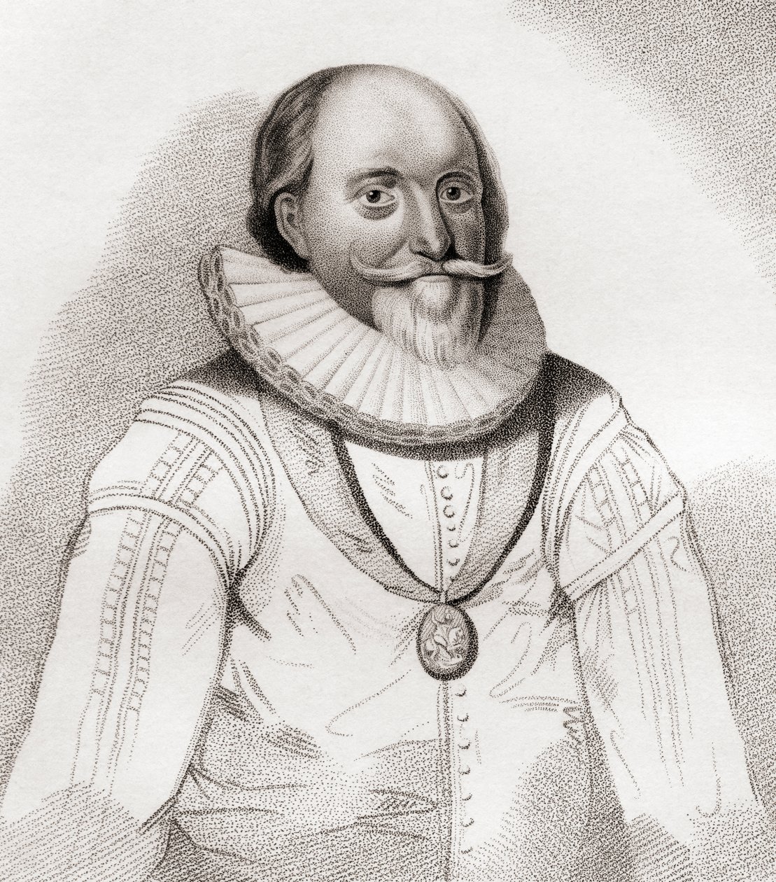 John Erskine, 2nd/19th Earl of Mar, c.1558–1634. Scottish politician. From Iconographia Scotica or Portraits of Illustrious Persons of Scotland, published 1797. by English School