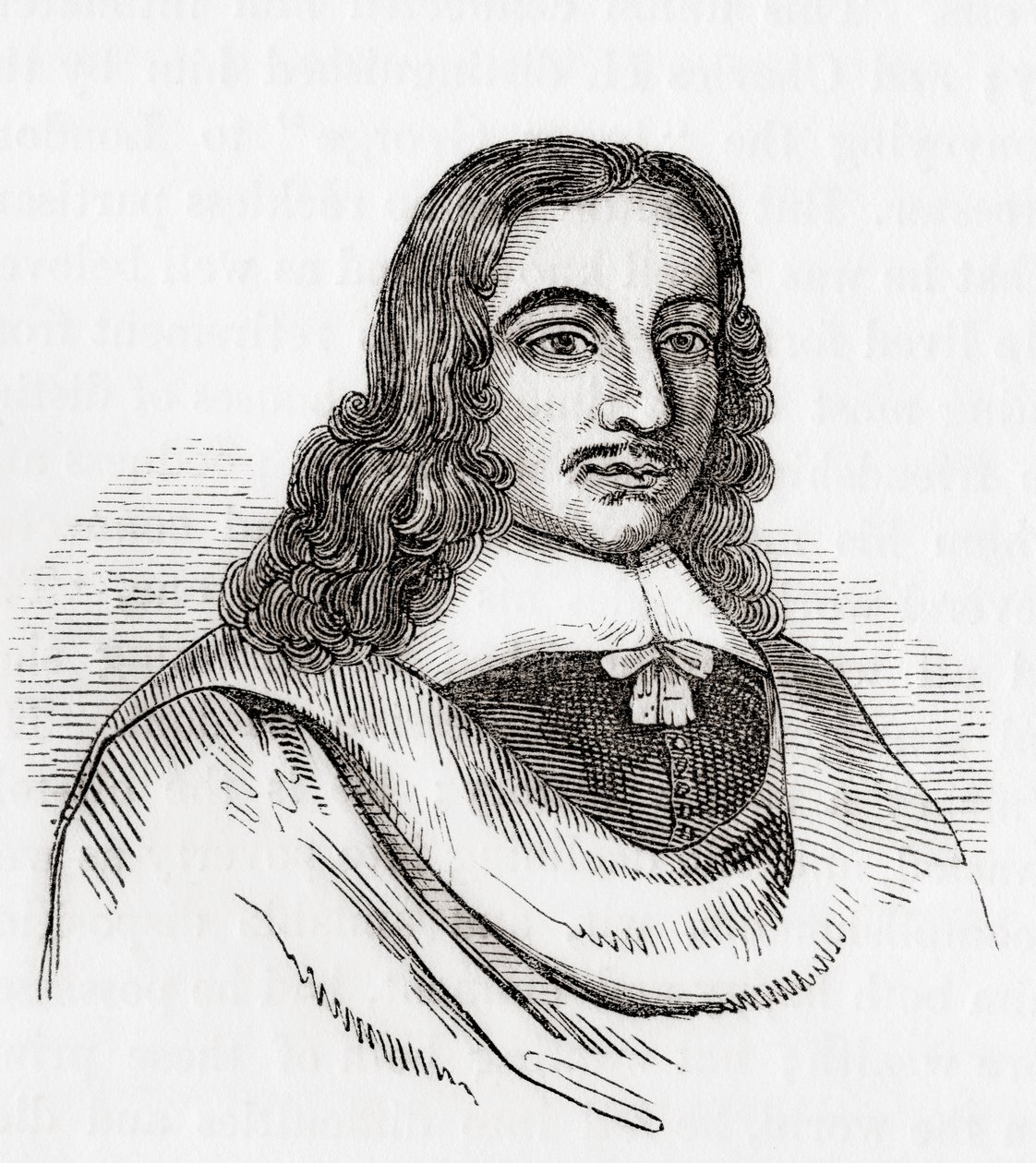 John Gadbury, English Astrologer, and Writer of Almanacs, from Old England: A Pictorial Museum, Published 1847 by English School