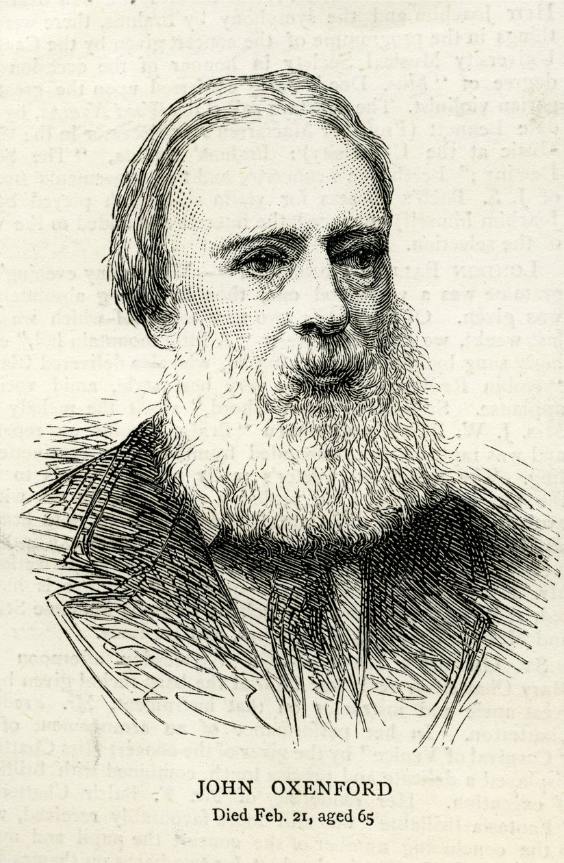 John Oxenford (1812-77) Illustration from The Graphic 1877 by English School