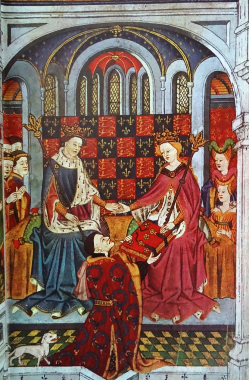 John Talbot, Earl of Shrewsbury Presenting a Book to Henry VI and Margaret of Anjou by English School