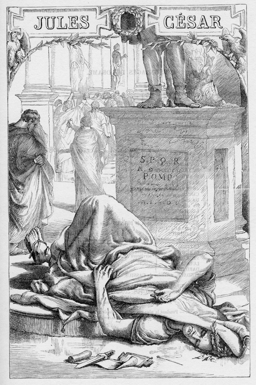The Tragedy of Julius Caesar - Illustration in Completes de William Shakespeare 1866 by English School