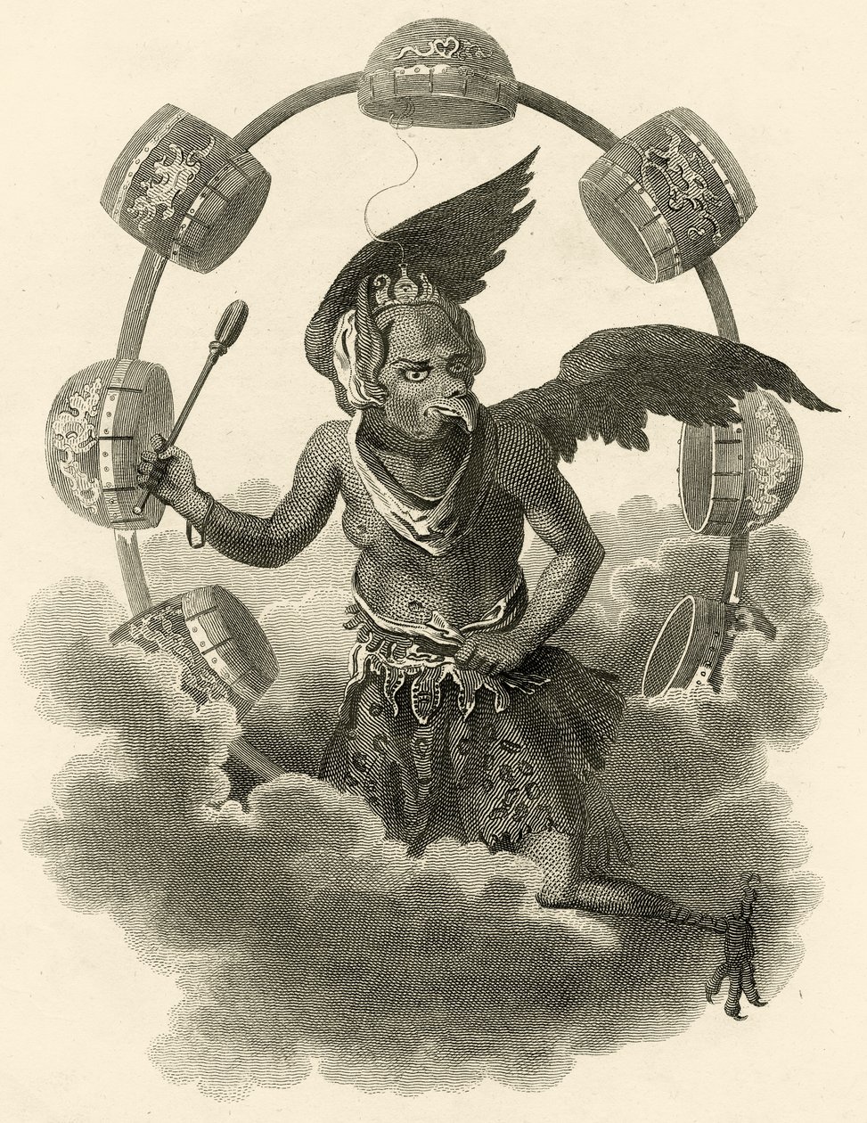 Jupiter, an Idol of the Chinese, illustration from The World: or the present State of the Universe, being a General and Complete Collection of Modern Voyages and Travels, by Cavendish Pelham by English School