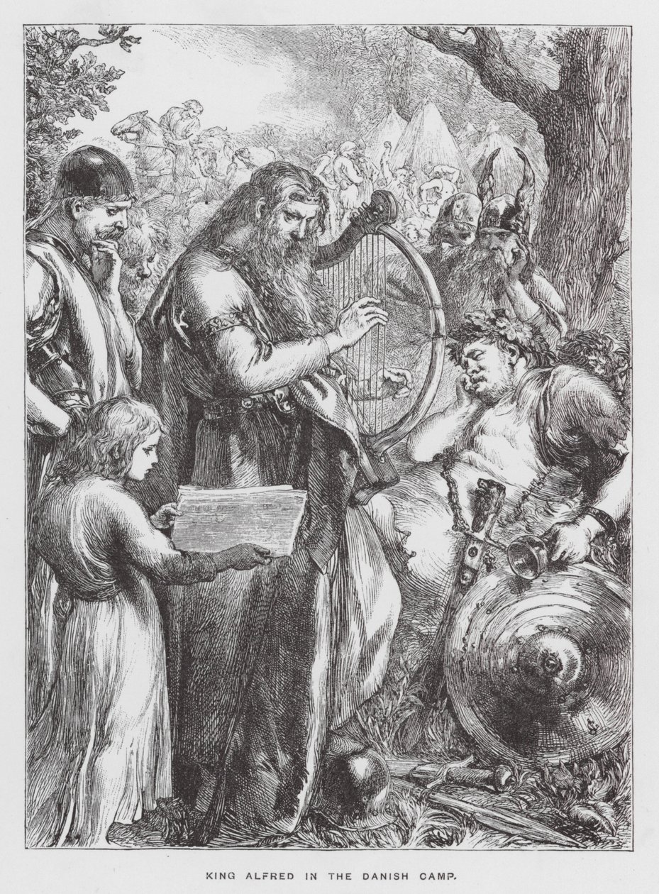 King Alfred in the Danish Camp by English School