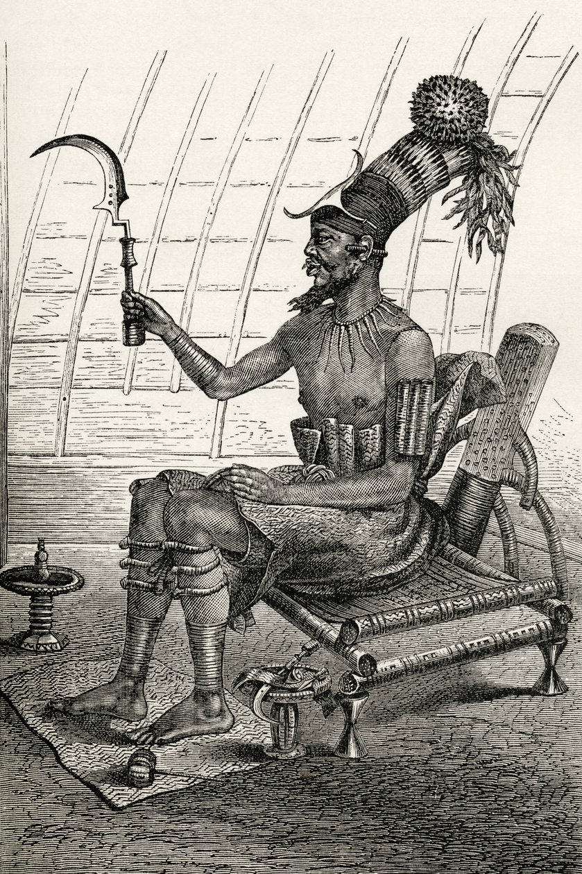 King Munza in Full Dress, from 